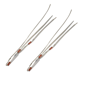 High reliability glass encapsulated thermistor for barbecue forks